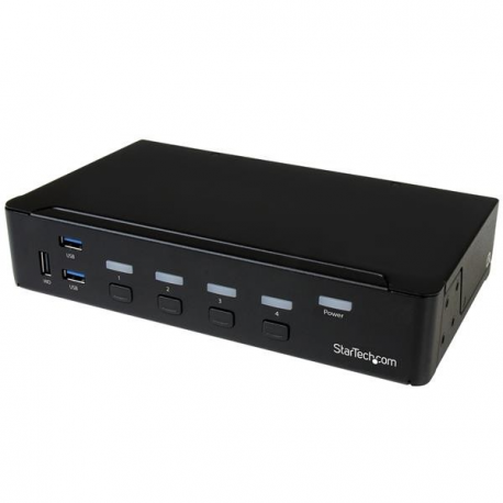 StarTech.com 4 Port HDMI KVM - HDMI KVM Switch - 1080p - USB 3.0 & Audio Support - KVM Video Switch (SV431HDU3A2) - KVM  /  USB switch - 4 x KVM  /  audio  /  USB + 3 x SuperSpeed USB - 1 local user - rack-mountable - AC 120 / 230 V  /  DC 9 - 12 V - for P / N: SV431RACK - 0