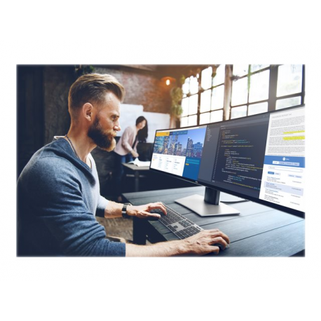 Dell UltraSharp U4919DW - LED monitor - curved - 49" - 5120 x 1440 Dual Quad HD @ 60 Hz - IPS - 350 cd / m² - 1000:1 - 5 ms - 2xHDMI, DisplayPort, USB-C - with 3 years Advanced Exchange Service - for OptiPlex 3090; Precision 7560; XPS 15 9570 - 11