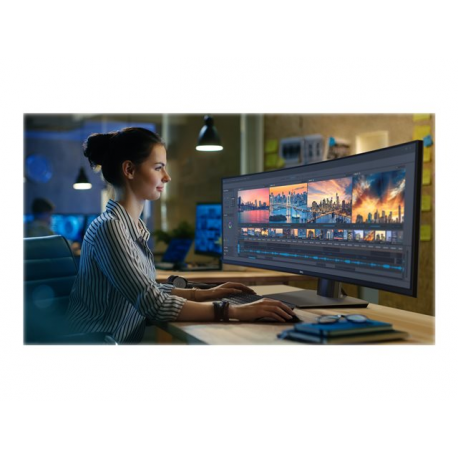 Dell UltraSharp U4919DW - LED monitor - curved - 49" - 5120 x 1440 Dual Quad HD @ 60 Hz - IPS - 350 cd / m² - 1000:1 - 5 ms - 2xHDMI, DisplayPort, USB-C - with 3 years Advanced Exchange Service - for OptiPlex 3090; Precision 7560; XPS 15 9570 - 12