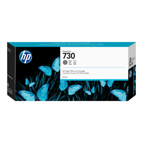 HP 730 - 300 ml - high capacity - grey - original - DesignJet - ink cartridge - for DesignJet SD Pro MFP, T1600, T1600dr, T1700, T1700dr, T2600, T2600dr - 0
