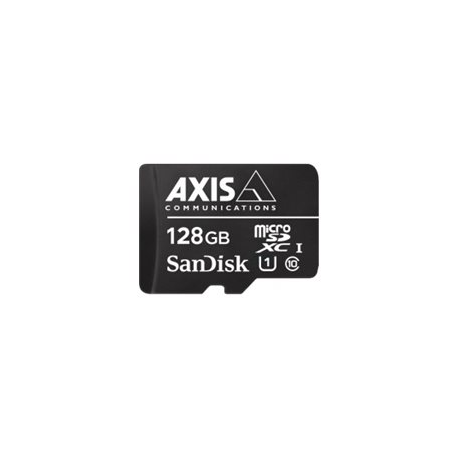 AXIS Surveillance - Flash memory card (microSDXC to SD adapter included) - 128 GB - UHS-I U1  /  Class10 - microSDXC UHS-I - black - for AXIS M4308, P3818, Q1656, Q1715, Q1951, Q1952, Q6100, V5938 50; P37 Series; V59 Series - 0