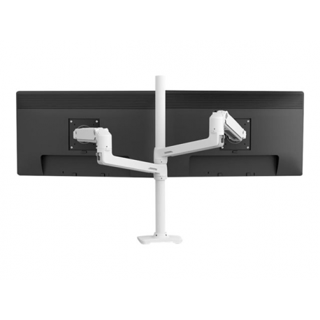 Ergotron LX - Mounting kit (tall pole, dual stacking arm) - for 2 LCD displays - aluminium - white - screen size: up to 40" - desk-mountable - 4