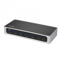 StarTech.com 7 Port USB C Hub with Fast Charge Port, USB-C to 5x USB-A 2x USB-C USB 3.0 (USB 3.1 / 3.2 Gen 1 SuperSpeed 5Gbps), Self Powered Type-C Hub w /  Power Adapter, Desktop / Laptop Hub - Windows / macOS / Linux (HB30C5A2CSC) - Hub - 5 x SuperSpeed USB 3.0 + 2 x USB-C - desktop