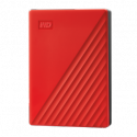 WD My Passport WDBPKJ0040BRD - Hard drive - encrypted - 4 TB - external (portable) - USB 3.2 Gen 1 - 256-bit AES - red