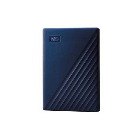 WD My Passport for Mac WDBA2F0050BBL - Hard drive - encrypted - 5 TB - external (portable) - USB 3.2 Gen 1 - 256-bit AES - midnight blue - 0