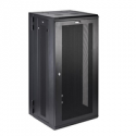 StarTech.com 26U 19" Wall Mount Network Cabinet, 16" Deep Hinged Locking IT Network Switch Depth Enclosure, Assembled Vented Computer Equipment Data Rack with Shelf & Flexible Side Panels - 26U Vented Cabinet (RK2620WALHM) - Rack enclosure cabinet - wall mountable - black - 26U