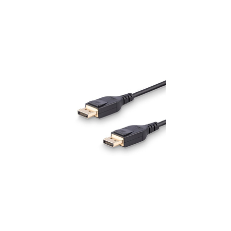 StarTech.com 16ft / 5m VESA Certified DisplayPort 1.4 Cable, 8K 60Hz HBR3 HDR, Super UHD DisplayPort to DisplayPort Monitor Cord, Ultra HD 4K 120Hz DP 1.4 Slim Video Cable M / M DP Connectors - DP 1.4 Latching Cable (DP14MM5M) - DisplayPort cable - DisplayPort (M) latched to DisplayPort (M) latched - DisplayPort 1.4 - 5 m - 8K support - black - for P / N: CDP2DPHD, TB32DP14 - 0