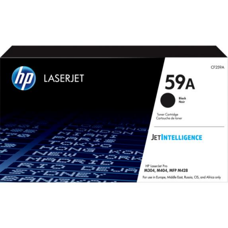 HP 59A - Black - original - LaserJet - toner cartridge (CF259A) - for LaserJet Enterprise M406, MFP M430; LaserJet Pro M304, M404, MFP M428 - 0