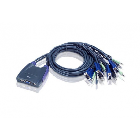 ATEN Petite CS64US - KVM  /  audio  /  USB switch - 4 x KVM  /  audio  /  USB - 1 local user - desktop - 1