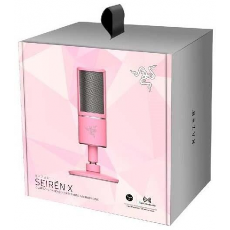 Razer Seiren X Desktop Cardioid Condenser Microphone, Pink