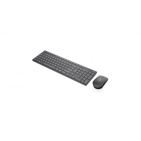 Lenovo Professional Ultraslim Combo - Keyboard and mouse set - wireless - 2.4 GHz - QWERTY - US / Europe - iron grey - for ThinkCentre M90; M90n-1 IoT; ThinkPad P73; X1 Carbon (7th Gen); X1 Extreme (2nd Gen) - 0
