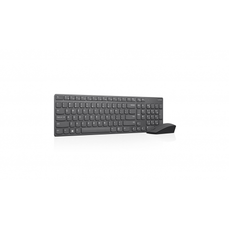 Lenovo Professional Ultraslim Combo - Keyboard and mouse set - wireless - 2.4 GHz - QWERTY - US / Europe - iron grey - for ThinkCentre M90; M90n-1 IoT; ThinkPad P73; X1 Carbon (7th Gen); X1 Extreme (2nd Gen) - 3