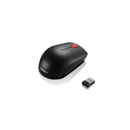 Lenovo Essential Compact - Mouse - right and left-handed - 3 buttons - wireless - 2.4 GHz - USB wireless receiver - black - OEM - for ThinkCentre M80t Gen 3; ThinkCentre neo 50; ThinkPad T14s Gen 3; V50t Gen 2-13 - 4
