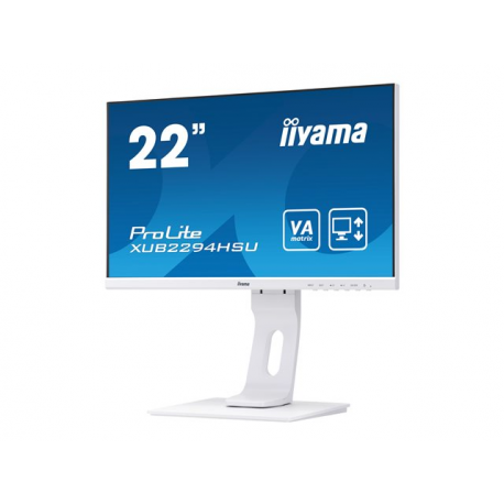 ProLite LED VA 21.5" XUB2294HSU-W1 FHD 1920x1080p 16:9 80M:1 (TYP 3000:1) 250CD 4ms 178/178 VGA/DP/HDMI SPK 2x1W PIVOT HAS C:WHI
