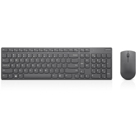 Lenovo Professional Ultraslim Combo - Keyboard and mouse set - wireless - 2.4 GHz - Nordic - iron grey - for V130-20IGM AIO; V330-20ICB AIO; V530-22ICB AIO; V530-24ICB AIO; V540-24IWL AIO - 0