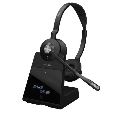 Jabra Engage 75 Stereo - Headset - on-ear - DECT  /  Bluetooth - wireless - NFC - Certified for Skype for Business - 5