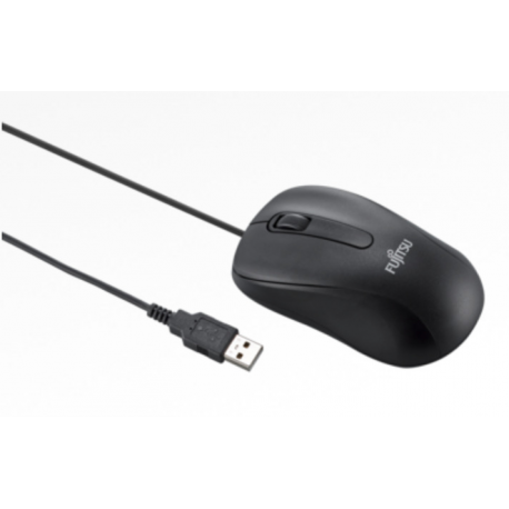 Fujitsu M520 - Mouse - right and left-handed - optical - 3 buttons - wired - USB - black (pack of 10) - for Celsius J550, J580, M770, W580; ESPRIMO D538 / E94; PRIMERGY CX2560 M4, CX2570 M4, TX1320 M4 - 0