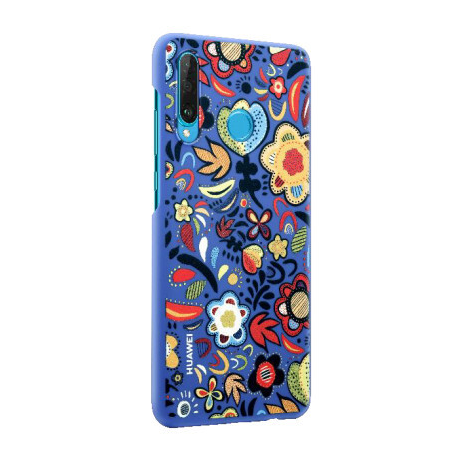 Huawei - Back cover for mobile phone - thermoplastic polyurethane (TPU) - flower blue - for Huawei P30 lite - 0