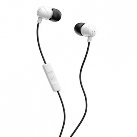 Skullcandy Jib - Earphones with mic - in-ear - wired - 3.5 mm jack - noise isolating - white / black / white - 0