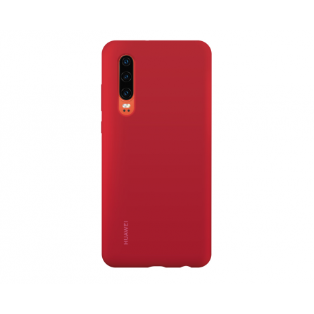 Huawei Car case - Back cover for mobile phone - silicone, magnet - red - for Huawei P30 - 0