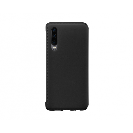 Huawei Wallet - Flip cover for mobile phone - faux leather - black - for Huawei P30 - 0
