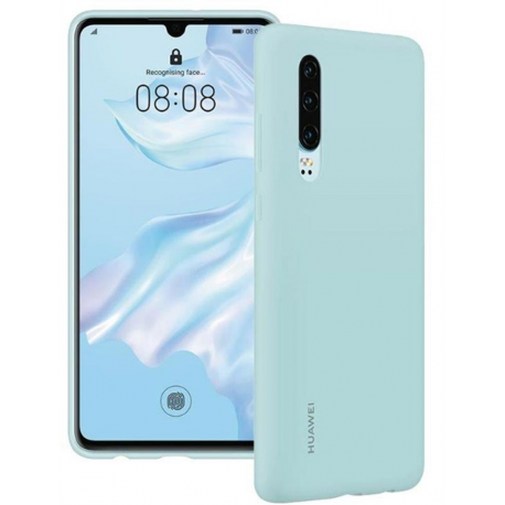 Huawei Car case - Back cover for mobile phone - silicone, magnet - light blue - for Huawei P30 - 0