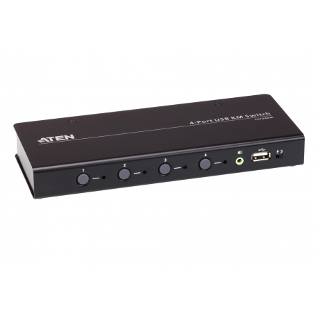 ATEN CS724KM USB Boundless KM Switch - Keyboard/mouse/USB/audio switch - 4 x keyboard/mouse/USB/audio - 1 local user - desktop - 3