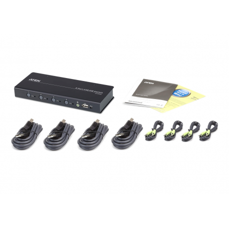 ATEN CS724KM USB Boundless KM Switch - Keyboard/mouse/USB/audio switch - 4 x keyboard/mouse/USB/audio - 1 local user - desktop - 4