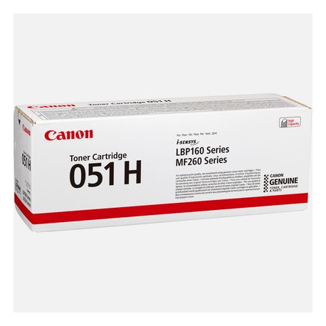 Canon 051 H - High capacity - black - original - toner cartridge - for imageCLASS MF264, MF267, MF269; i-SENSYS MF264, MF267, MF269; Satera LBP161, LBP162 - 3