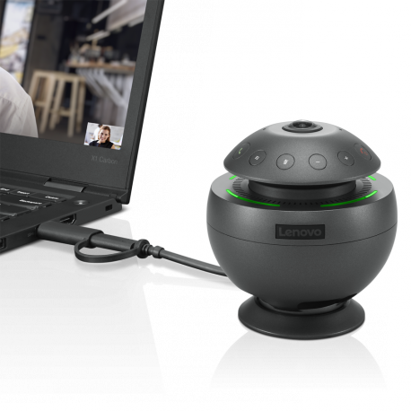 Lenovo VoIP 360 - Conference camera - colour - 1920 x 1080 - audio - USB - MJPEG - DC 5 V - 4