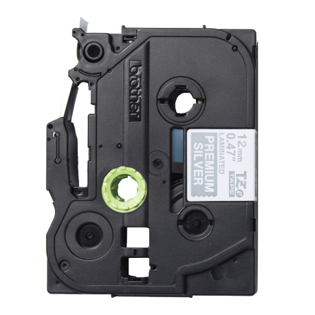 Brother TZePR935 - White print on premium glitter silver - Roll (1.2 cm x 8 m) 1 roll(s) laminated tape - for PTD200, PTD210, PTD215E, PTD400, PTD400AD, PTD600, PTD600VP, PTH100, PTH110, PTP300BT, PTP700, PTP710BT - 3