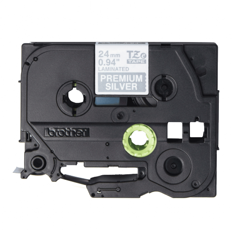 Brother TZePR955 - White print on premium glitter silver - Roll (2.4 cm x 8 m) 1 roll(s) laminated tape - for PT2430PC, PT2730, PT2730VP, PT9600, PTD600, PTD600VP, PTD800W, PTH500LI, PTP700, PTP710BT, PTP750W - 3