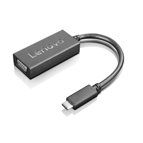 Lenovo - USB  /  VGA adapter - HD-15 (VGA) (M) to USB-C (M) - 1920 x 1200 (WUXGA) support - CRU - for IdeaPad 5 14; IdeaPad Duet 3 11Q727; ThinkBook 14 G4+ IAP; 14s Yoga G2 IAP - 1
