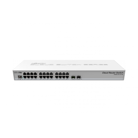 MikroTik Cloud Router Switch CRS326-24G-2S+RM - Switch - L3 - Managed - 24 x 10 / 100 / 1000 + 2 x SFP+ - rack-mountable - Passive PoE - 3