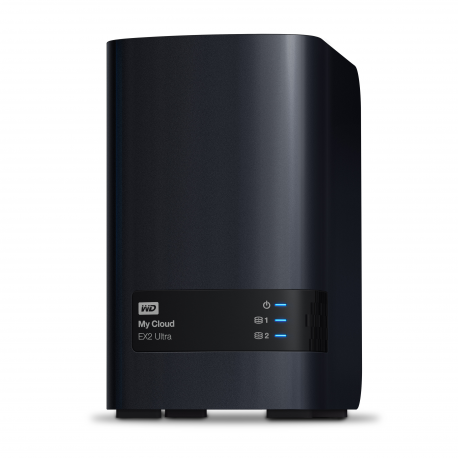 WD My Cloud EX2 Ultra WDBVBZ0000NCH - Personal cloud storage device - 2 bays - RAID 0, 1, JBOD - RAM 1 GB - Gigabit Ethernet - iSCSI support - 3