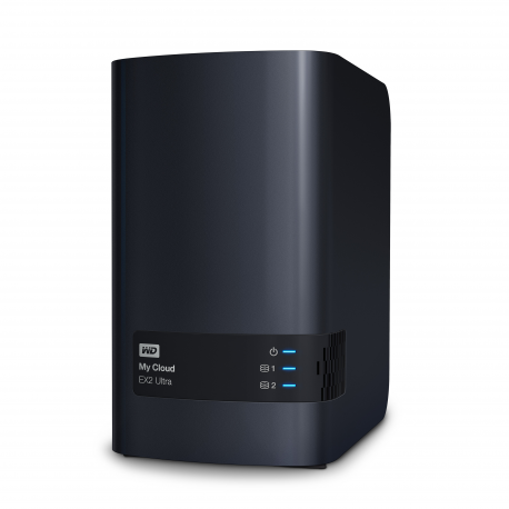 WD My Cloud EX2 Ultra WDBVBZ0000NCH - Personal cloud storage device - 2 bays - RAID 0, 1, JBOD - RAM 1 GB - Gigabit Ethernet - iSCSI support - 4