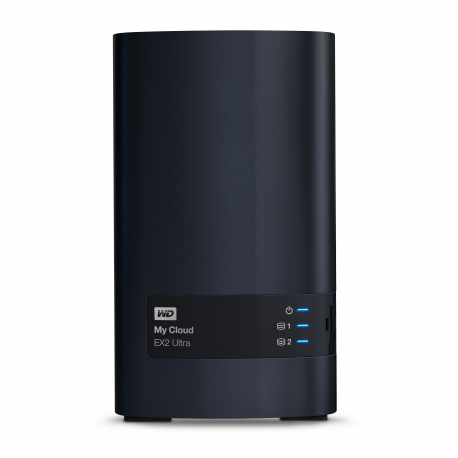 WD My Cloud EX2 Ultra WDBVBZ0000NCH - Personal cloud storage device - 2 bays - RAID 0, 1, JBOD - RAM 1 GB - Gigabit Ethernet - iSCSI support - 8