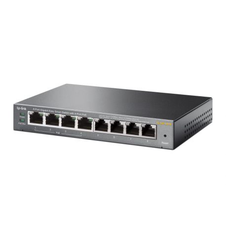 TP-LINK Easy Smart TL-SG108PE - Switch - smart - 4 x 10 / 100 / 1000 (4 PoE) + 4 x 10 / 100 / 1000 - desktop - PoE (55 W) - 2