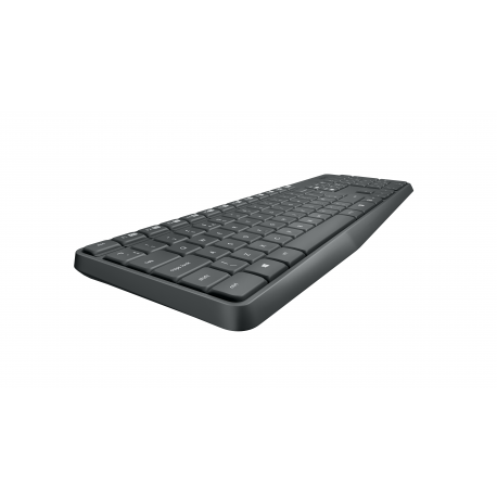 Logitech MK235 - Keyboard and mouse set - wireless - 2.4 GHz - US International - 5