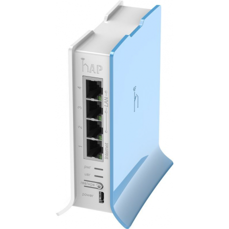 MikroTik RouterBOARD hAP lite - Wireless router - 4-port switch - 802.11b / g / n - 2.4 GHz - 2
