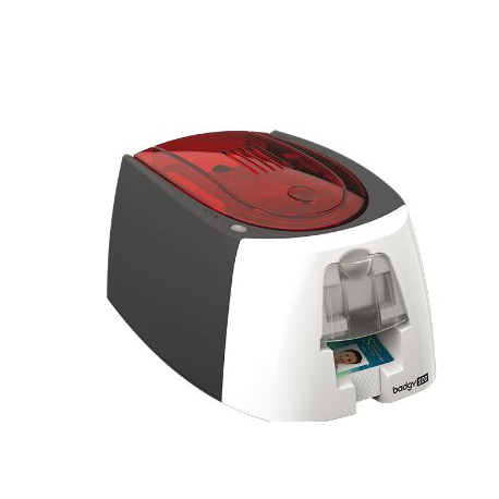 Badgy 200 - Plastic card printer - colour - dye sublimation / thermal transfer - CR-80 Card (85.6 x 54 mm) - up to 325 cards / hour (mono)  /  up to 95 cards / hour (colour) - capacity: 40 cards - USB 2.0 - 3