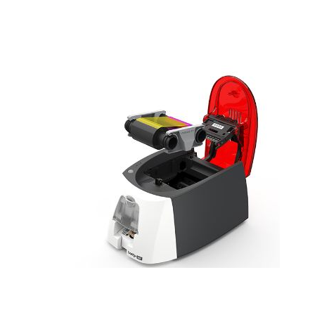 Badgy 200 - Plastic card printer - colour - dye sublimation / thermal transfer - CR-80 Card (85.6 x 54 mm) - up to 325 cards / hour (mono)  /  up to 95 cards / hour (colour) - capacity: 40 cards - USB 2.0 - 4