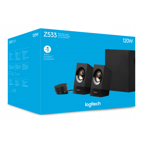 Logitech Z533 - Speaker system - for PC - 2.1-channel - 60 Watt (Total) - 3