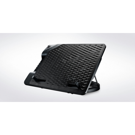 Cooler Master Notepal ERGOSTAND III - Notebook stand - with 4-port USB hub, cooling fan - 230 mm - black - 9