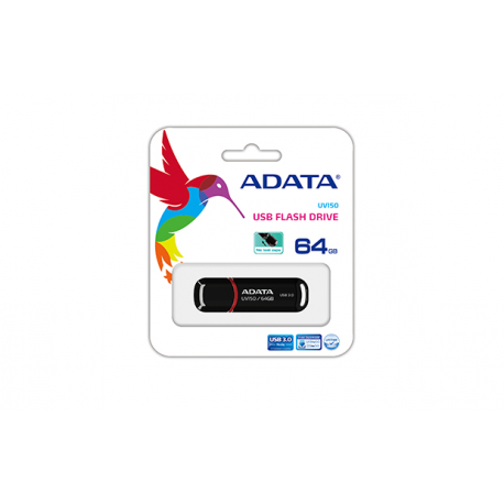 ADATA DashDrive UV150 - USB flash drive - 64 GB - USB 3.0 - black - 1