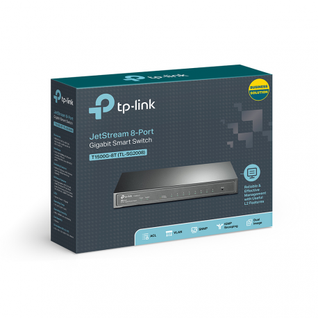 TP-LINK TL-SG2008 - Switch - Managed - 8 x 10 / 100 / 1000 - desktop - 3
