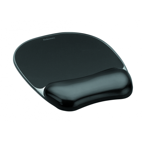 Fellowes Gel Crystals - Mouse pad with wrist pillow - black - 1