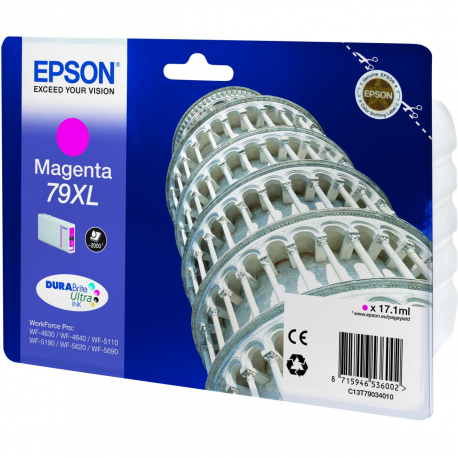 Epson 79XL - 17.1 ml - XL - magenta - original - ink cartridge - for WorkForce Pro WF-4630DWF, WF-4640DTWF, WF-5110DW, WF-5190DW, WF-5620DWF, WF-5690DWF - 2
