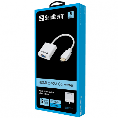 Sandberg HDMI to VGA Converter - Video converter - HDMI - VGA - 1