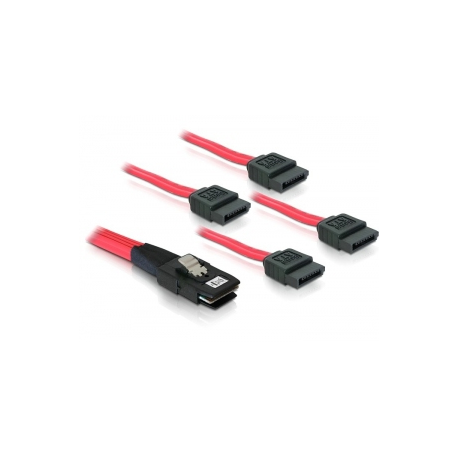 DeLOCK - SATA  /  SAS cable - 36 pin 4i Mini MultiLane (M) to SATA (M) - 1 m - 3